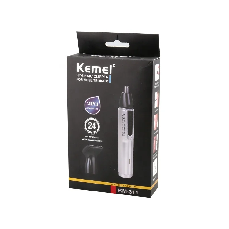 Оптовая продажа Электрический 2 в 1 нос триммер для волос Kemei KM-311 Ман и бритва серебристо-Машинка