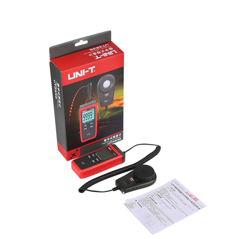 UNI-T UT383S Digital Light Meter Lux / FC Meters Luminometer Photometer 200,000 Lux Luminometer Photometer Measure Tester