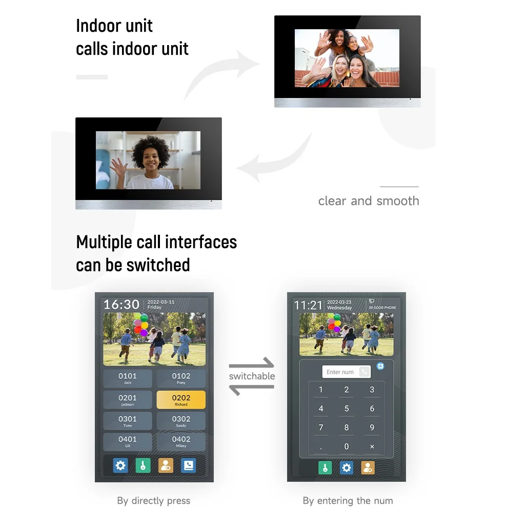 Digital Telephone With Android System Video Doorbell Intercom Home Intercom