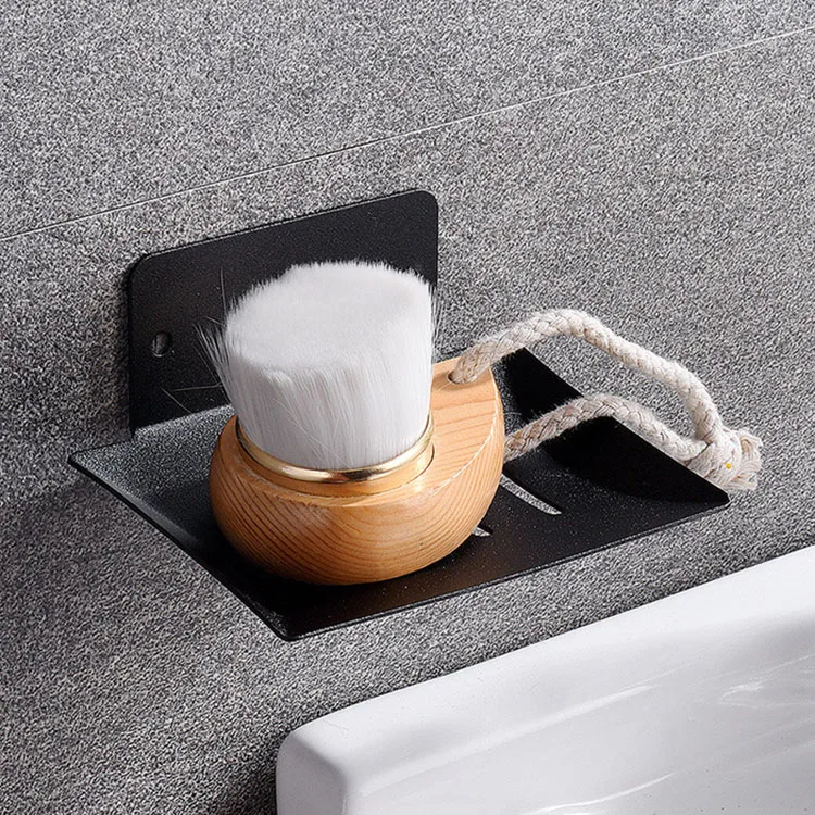 Cheap price shower soap tray bathroom soap rack 304 stainless steel matte black soap dish