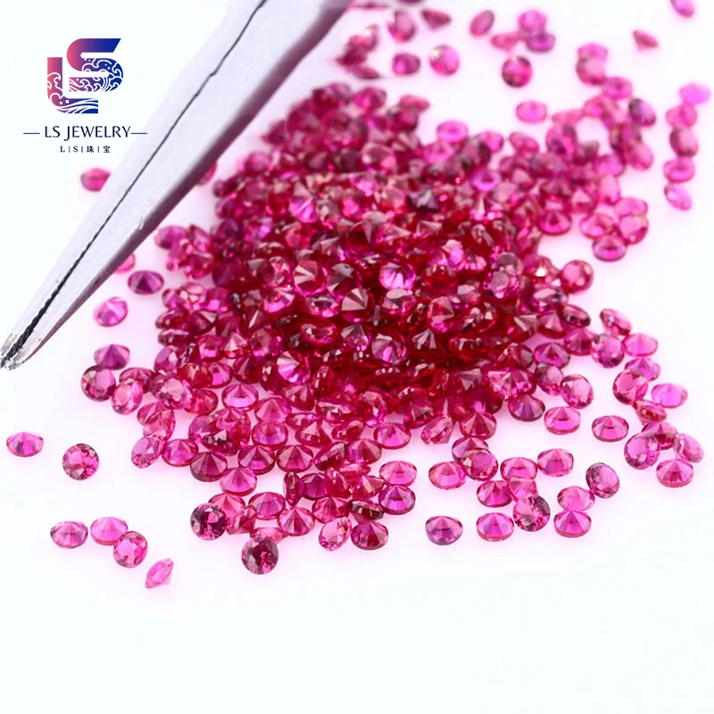 Wholesale Price Round Cut Small Size 1-3mm 1 Bag = 1000pcs Aa Grade 8# Ruby Corundum