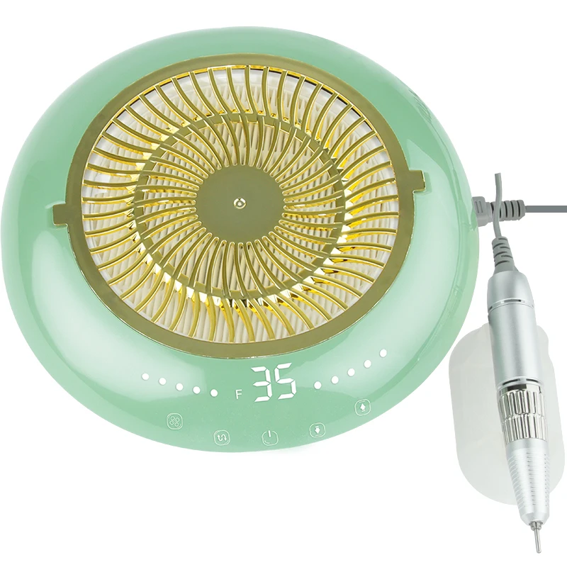 Adjustable rpm Nail dust collector Filter Manicure Tool  vacuum vleaner File Polishing Pen Nail Drill with 6 drill bits