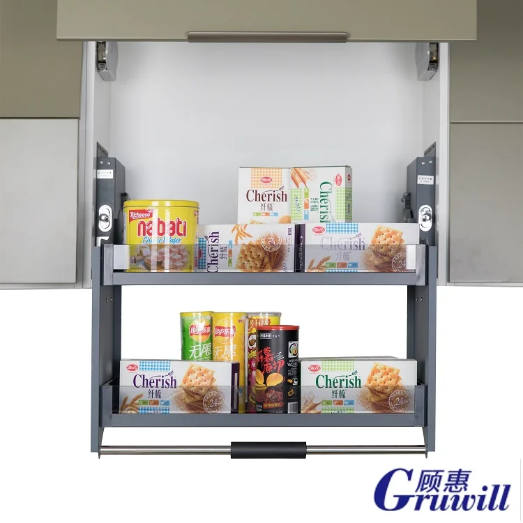 Pull Down Elevator Basket Drop Down Lifting Basket Kitchen Cabinet Accessories Pull Down Shelf Lift Up Shelving