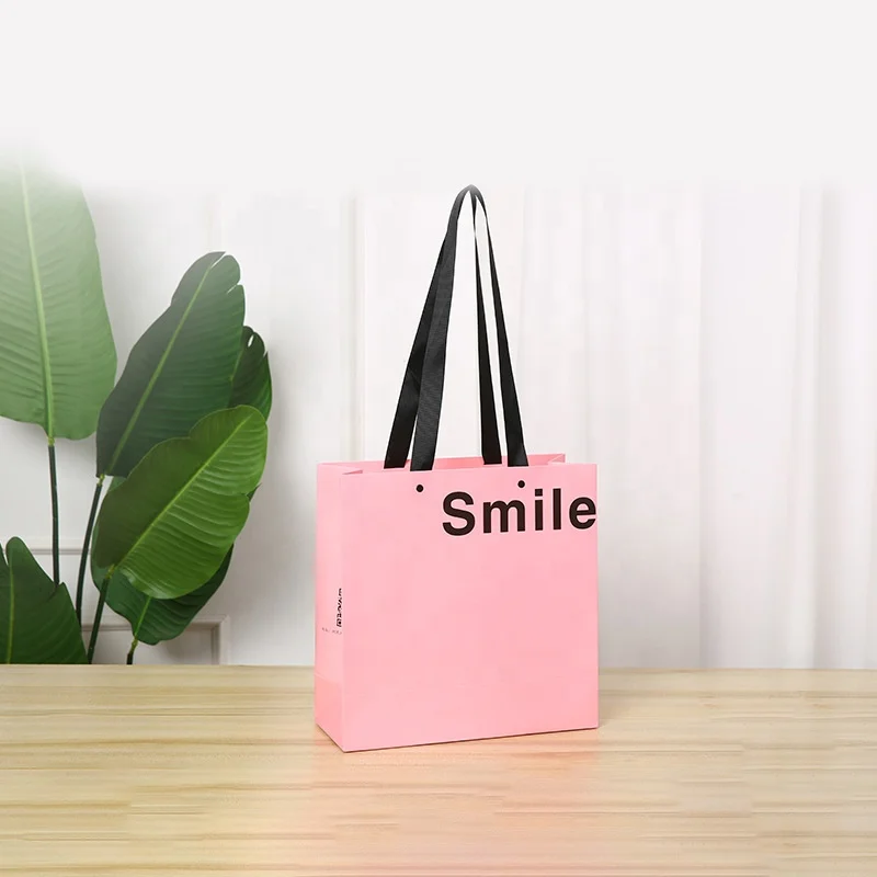 2024 White Black Paper Bag With Logo Recycled Brown Kraft Paper Bags With Handle Custom Kraft Paper Shopping Bag With Your Own L