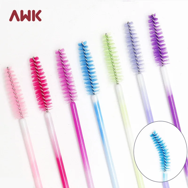 AWK Disposable Gradient Spiral Mascara Wands Brush Lash Spoolies Eyebrow Eyelash Brush