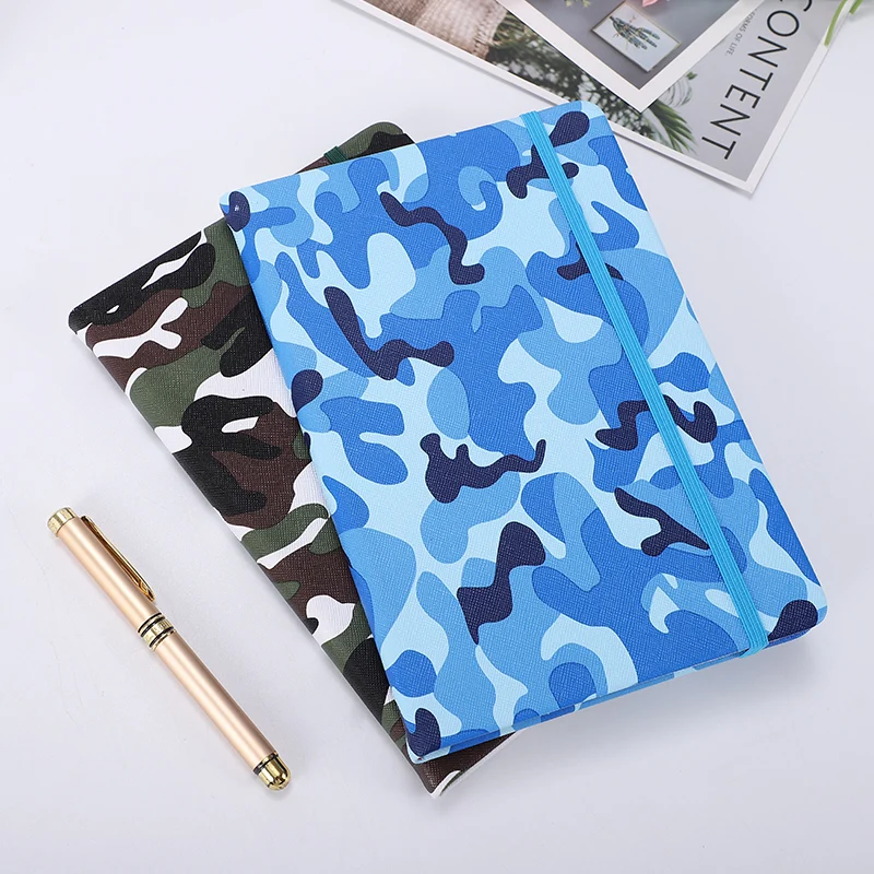 new design bright PU leather cover notebook A5 shine line pages diary flash color notebook with elastic strap  for stock