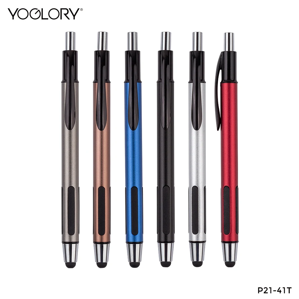 
2021 wholesale LOW MOQ fast delivery stylus plastic ball pen with personal printing 