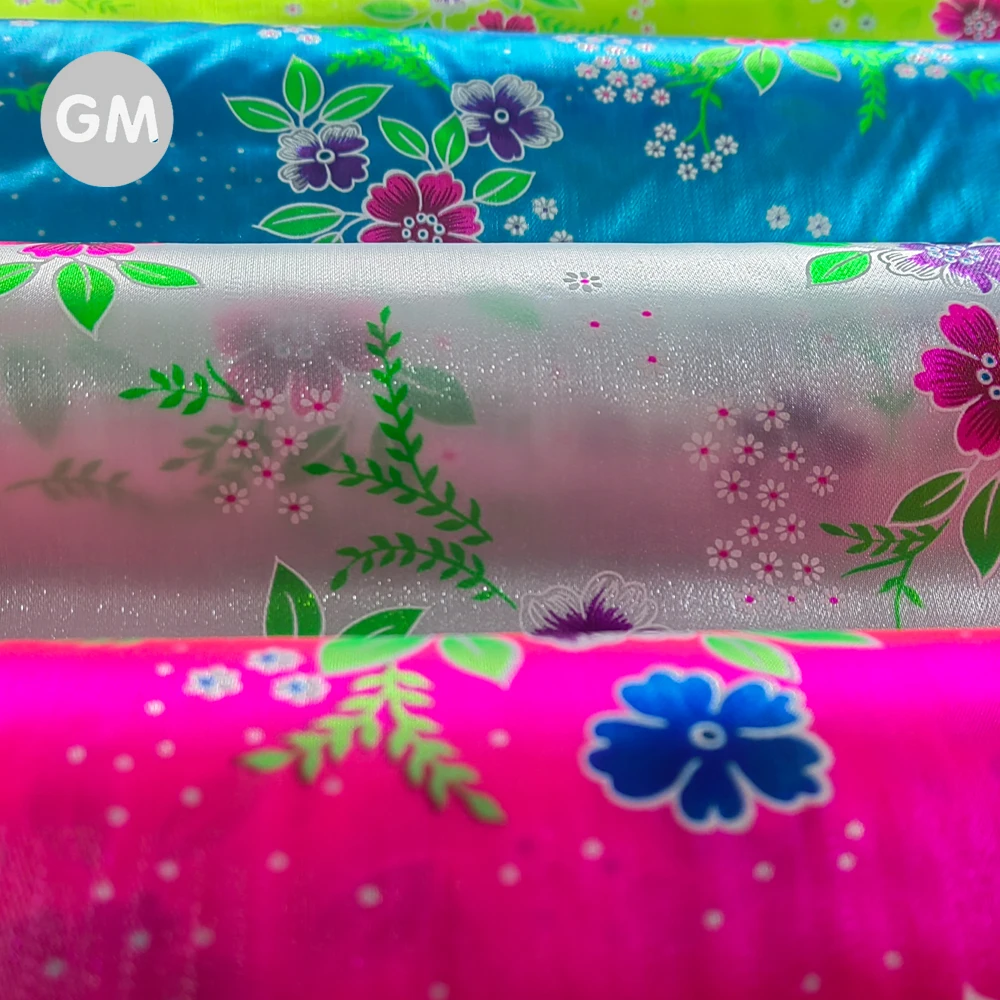 manufacture Shaoxing Guangmang Woven nylon organza  fabric  stiff organza print Woven customize design
