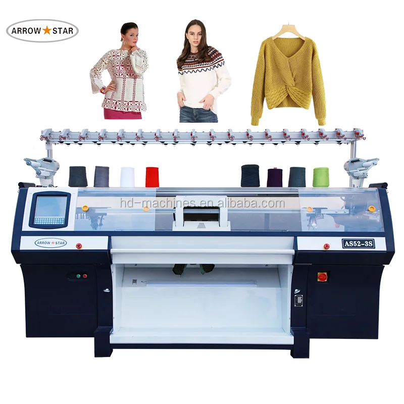 Woolen computerized sweater knitting machine (3system )