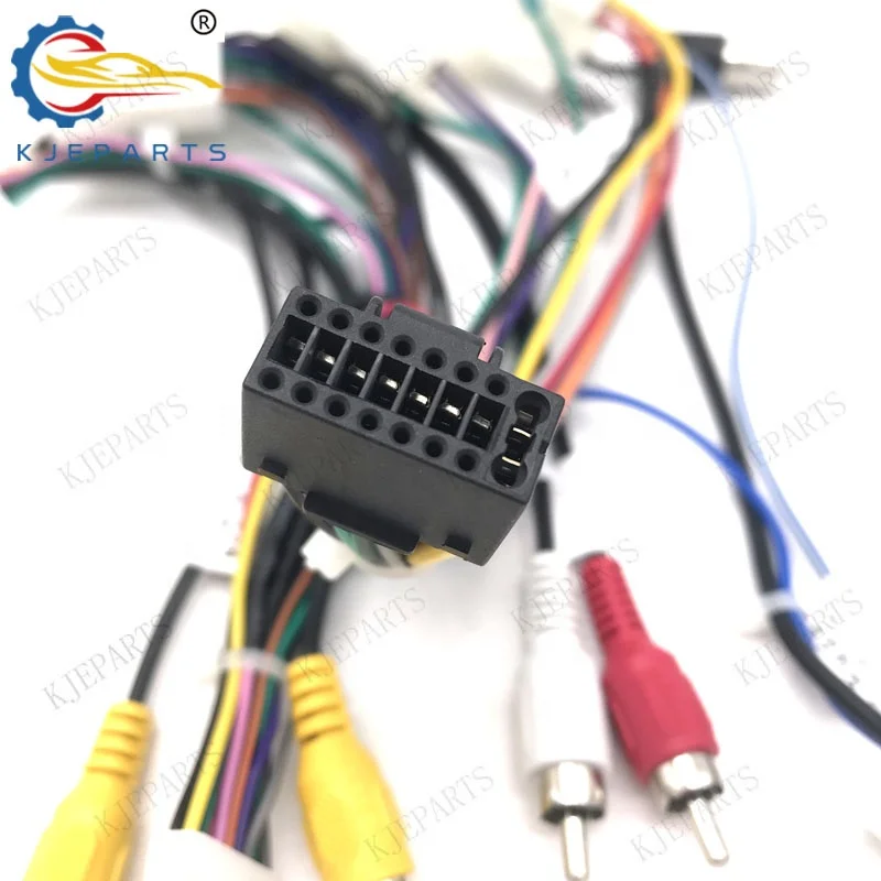 Auto Parts 16 Pin Adapter Power Complete Wiring Harness with Canbus for Toyotas Car Radio Android Player