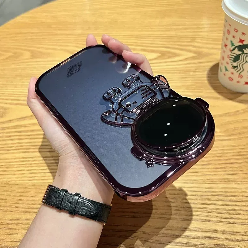 Factory Direct High Quality 3d Luxury Metallic Electroplate Soft Tpu Cover Ring Phone Case