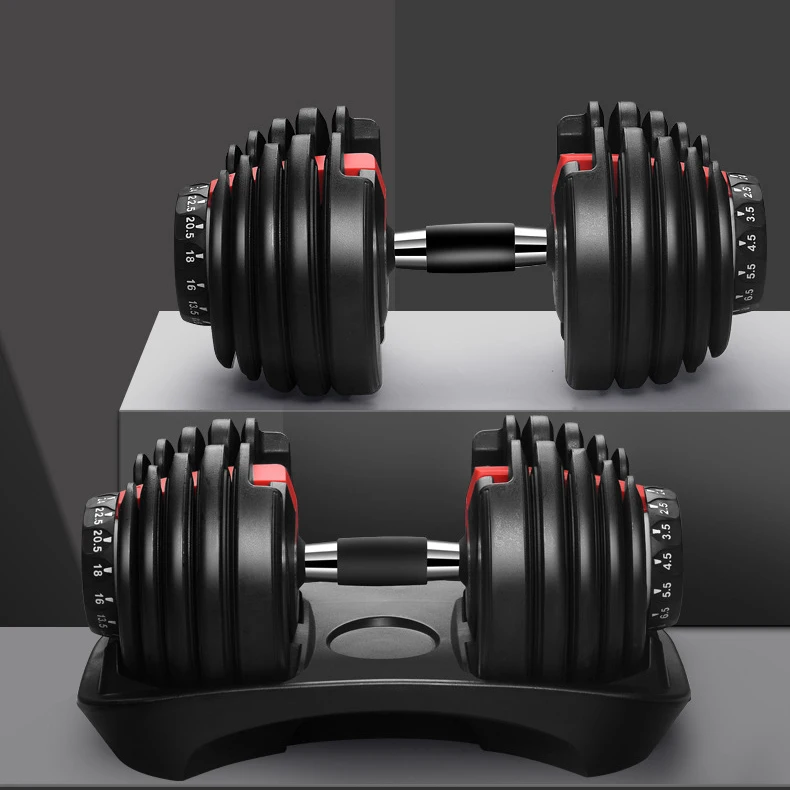 Adjustable Dumbbell Sets 10-50kg Multiweight Options Weighted Dumbbell With Anti-slip Nylon Handle