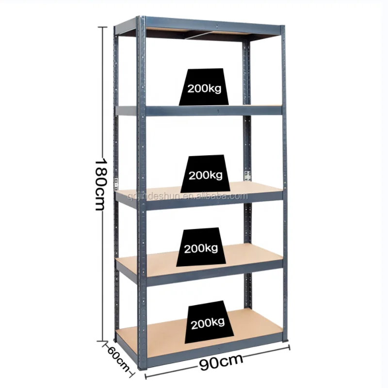 KINDE 180x90x60cm steel metal duty load freestanding shelving unit warehouse storage garage racking