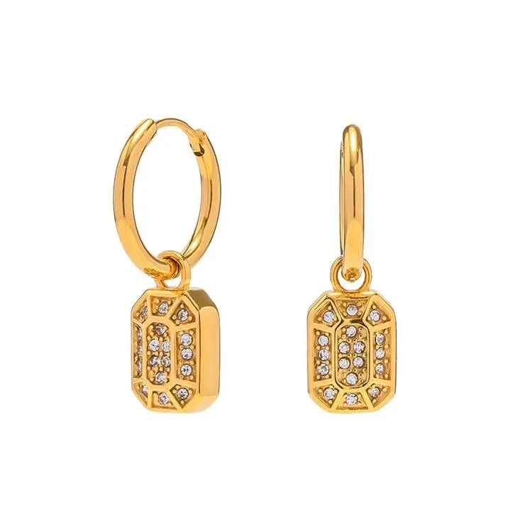 Оптовая Продажа Дешевая цена кулон серьги 18K позолоченные из нержавеющей стали