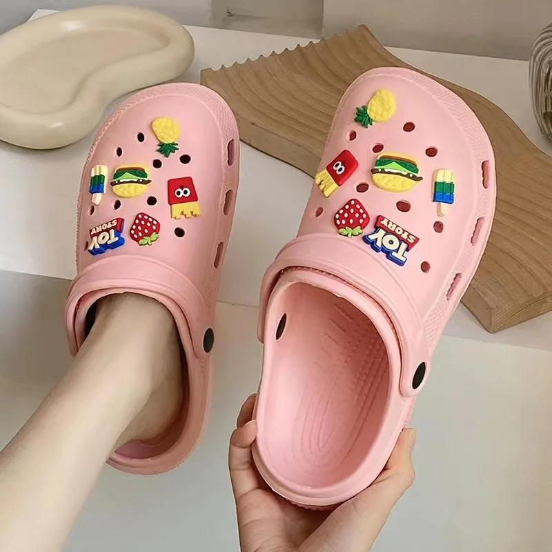 Hamburg 3MM Sole Classic Lady Clog Shoes Slipper DIY Charms Garden Shoes For Women