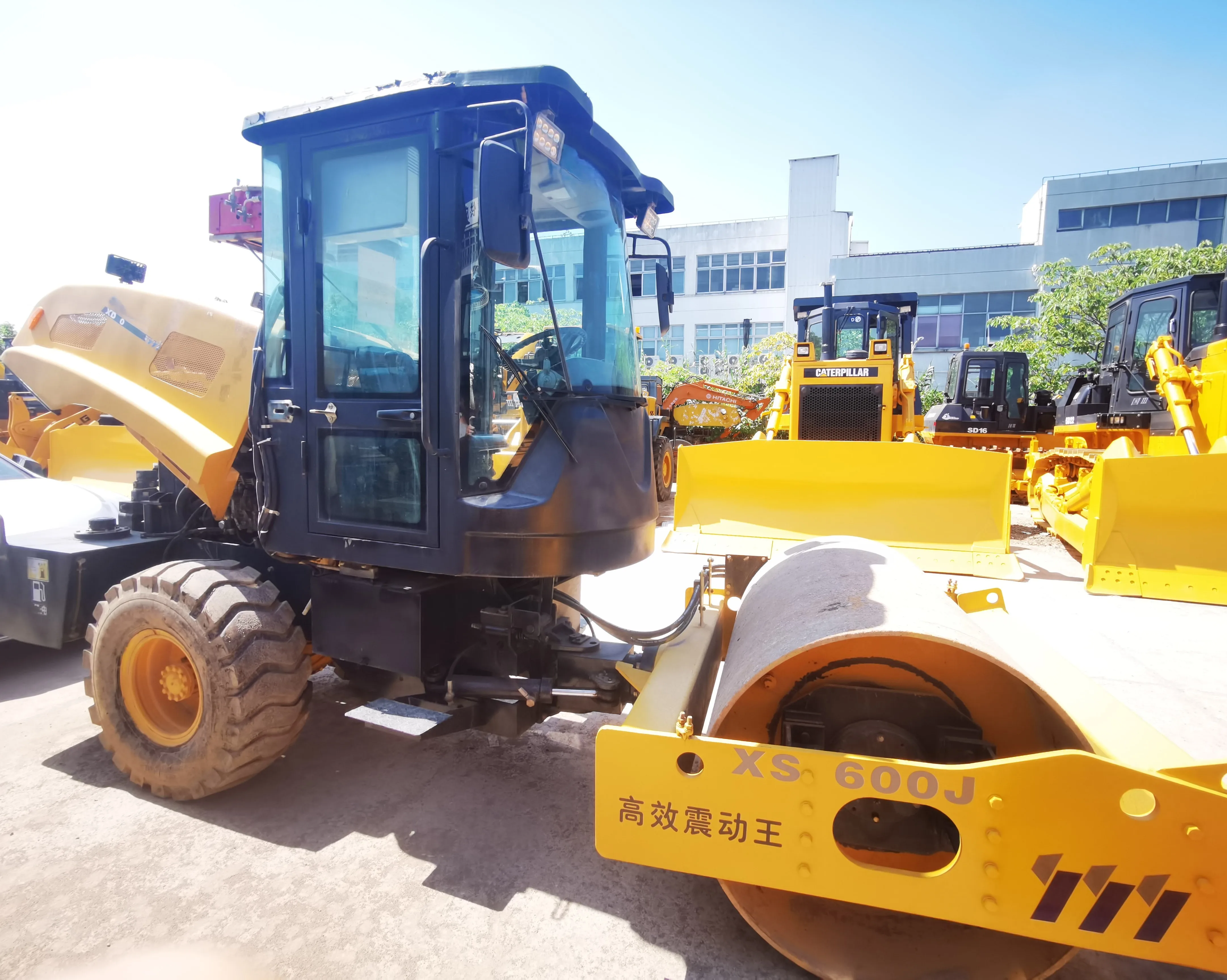 10ton Static linear pressure XS600J model control lever road roller and Single Drum Road Roller engineering road roller