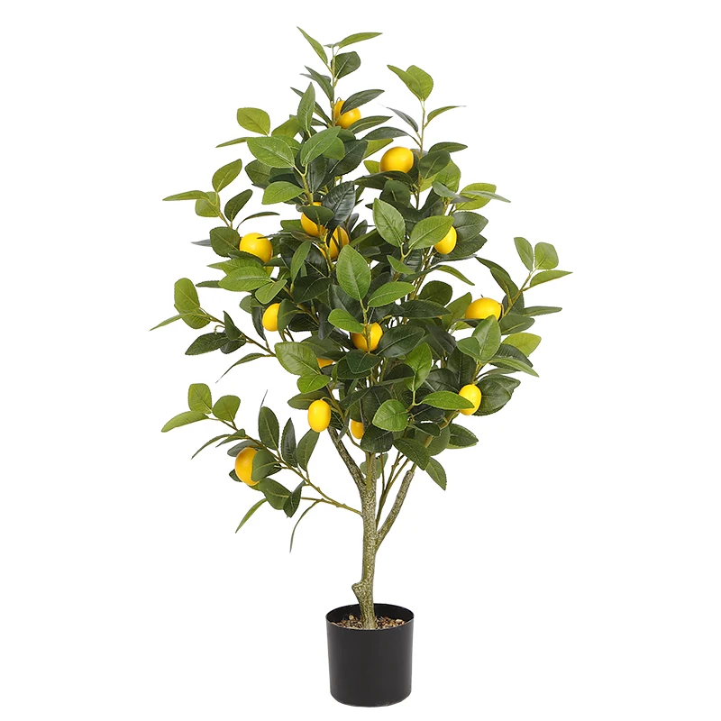 90cm Lemon Tree Bonsai Plant Simulation Fruit Artificial Plant Home Decor