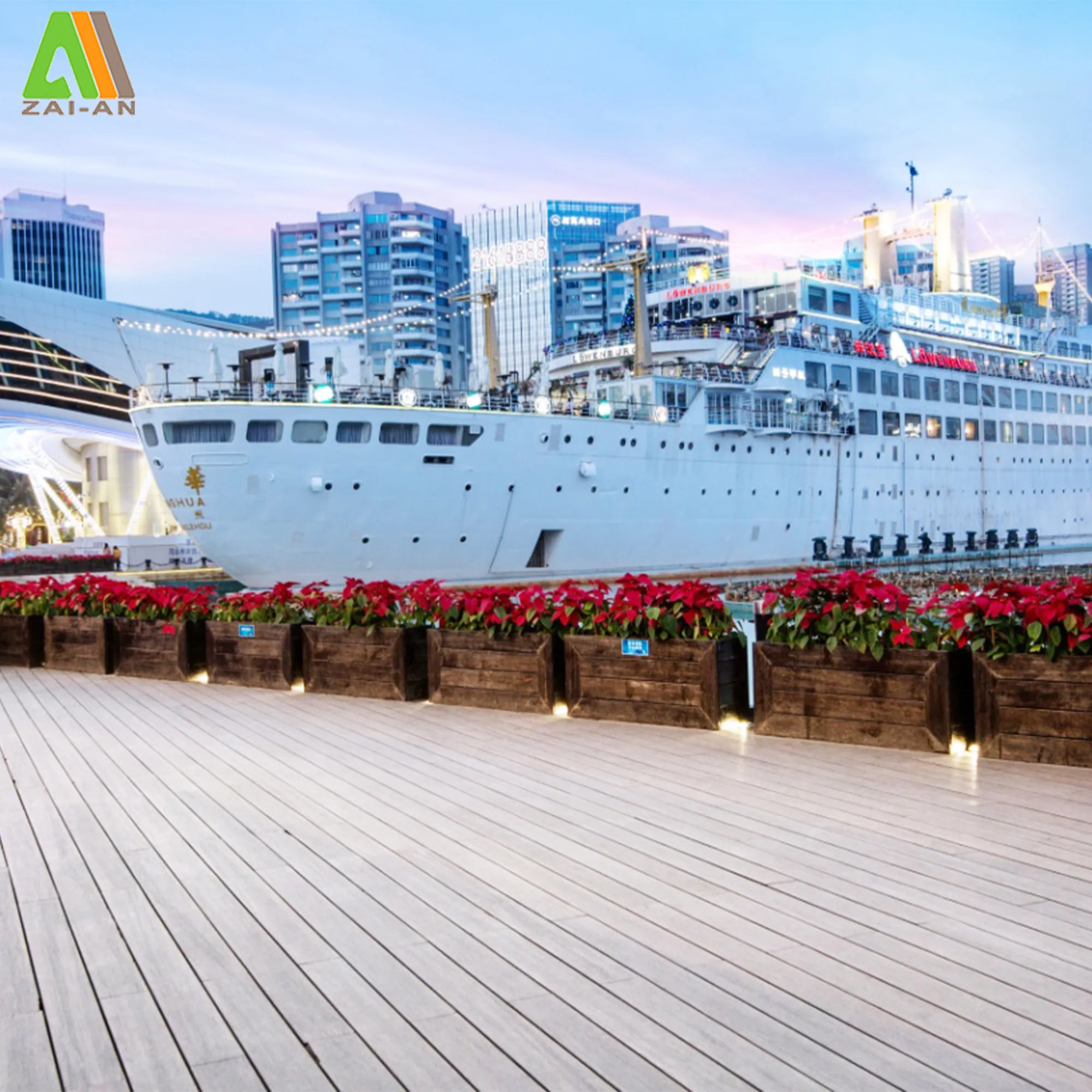 UV Resistance Strand Woven Waterproof Terrace Floor Bamboo Decking Boards