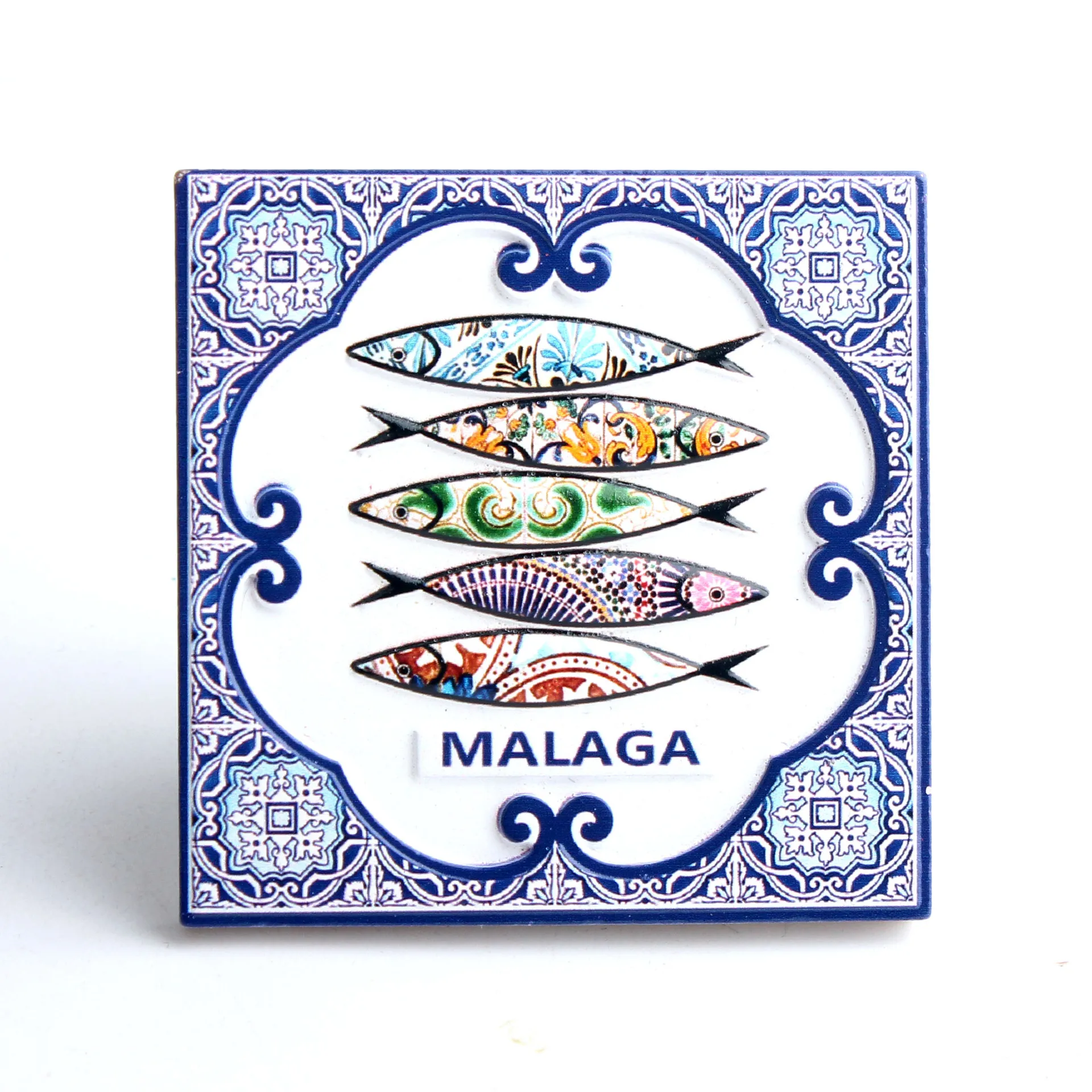Hot Portugal MALAGA Tourist Souvenirs Creative Fish Dancer Resin Refrigerator Magnet Wholesale 3D Fridge Magnet