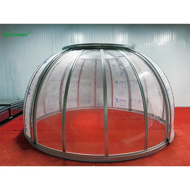 Good Price top aluminum OEM/ODM Prefab Dome House plastic round house Outdoor Polycarbonate tent plastic round house