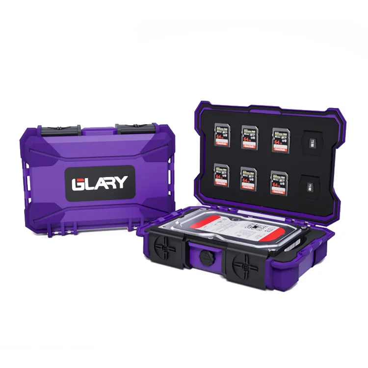 GLARY wholesale small hard drive server storage case crashproof hard drive protector case box dustproof hard drive box case