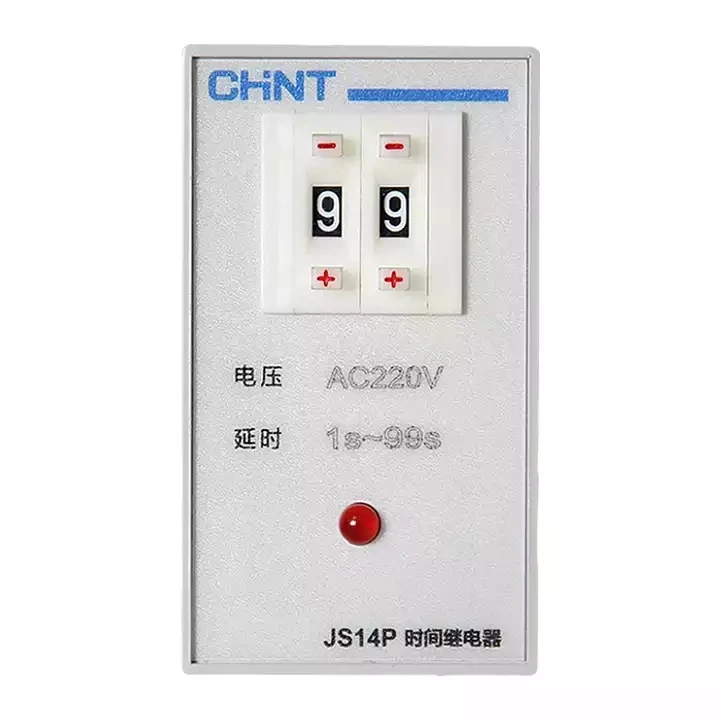 CHINT Digital Display Time Relay JS14P AC 380V 1-99min Two Adjustment Power On Delay Timer For water pump power cabinet