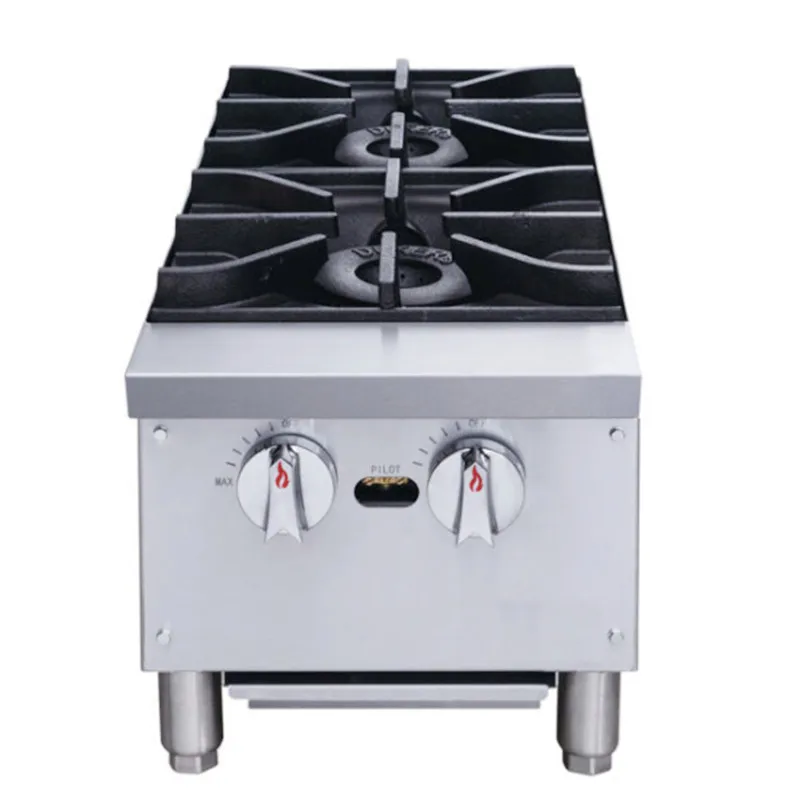 Portable Hot Plate Double Burners 56000 BTU/H  Gas Stove Restaurant Hotel Kitchen Equipment Counter Top Hot Plat