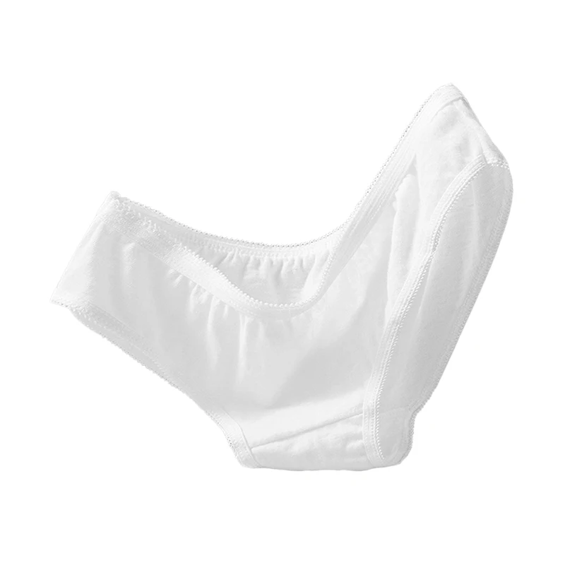 Large Size 100% Cotton White Thong Biodegradable Ladies Disposable Underwear Postpartum Panties