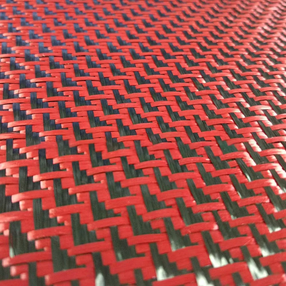 colored aramid fiber hybrid fabric carbon aramid fibre cloth