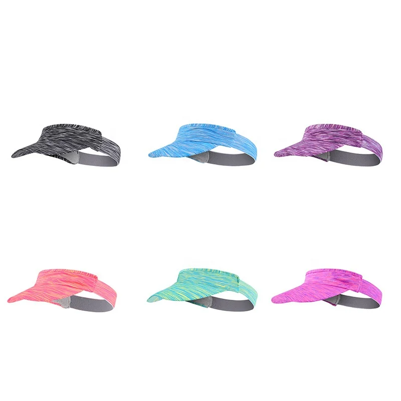 Summer Sun Hat Visor Supplier Wholesales Elastic Adjustable Colorful Sun Visor Sublimation Blank Hats with Visor for Men Sports