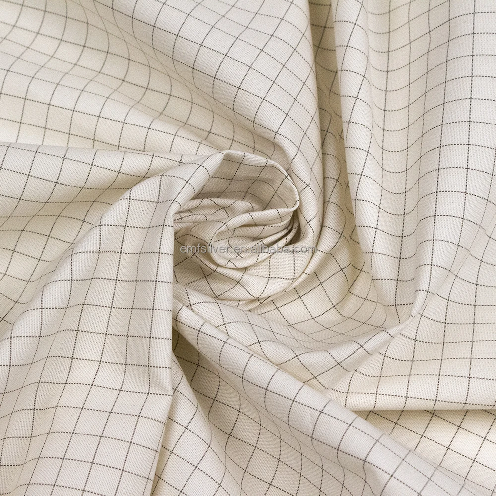 Экранирующая заземляющая ткань EMF Серебряное волокно проводящая для заземляющего листа