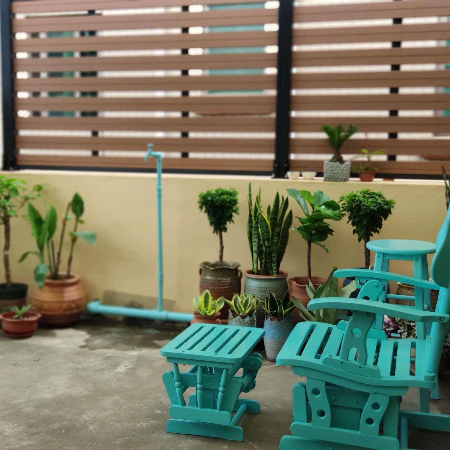 New uv protected co-extrusion wood plastic Garden Railing composite fence panels 6x8 set