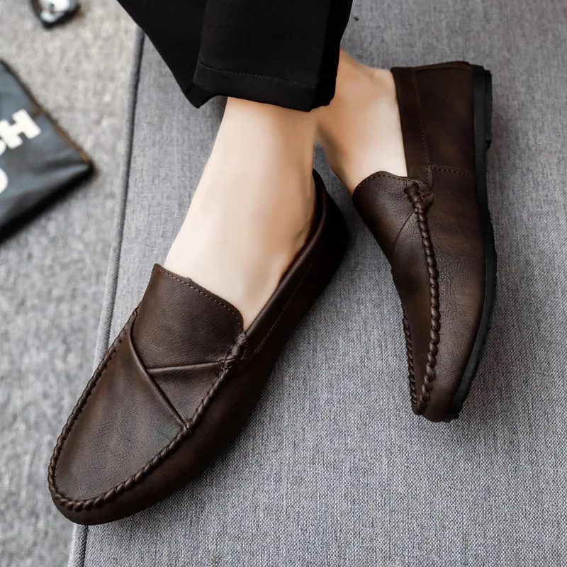summer 2024 loafers male Korean version breathable Wholesale  new casual fashion leather shoes