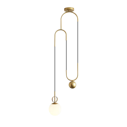 2020 Nordic iron retractable restaurant bar chandelier white glass ball pendant light indoor LED lighting