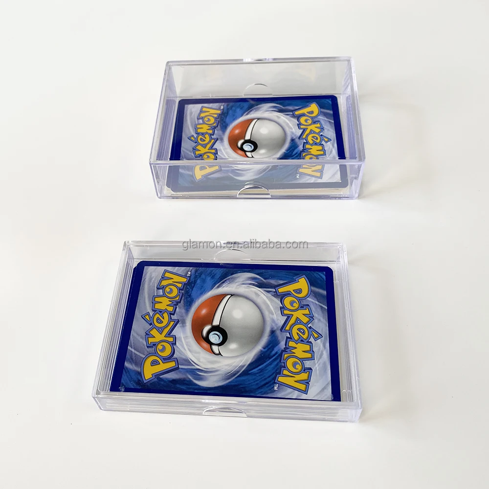 Pokemon Card Album Plastic Box Holder Box Clear for Playing Game Trading Card Storage