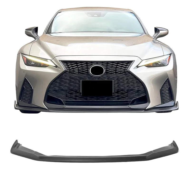 Передняя губа автомобиля для 2021-2024 Lexus IS300 IS350 матовый черный передний бампер сплиттер для губ 1 шт. для Lexus Is350 F спортивный стиль