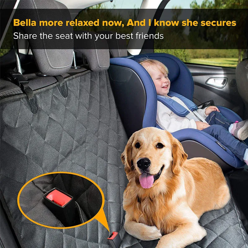 SinSky Hot Sale Waterproof Durable Scratch Proof Non Slip Suv Cars Pet Mat Dog Car Seat Cover Protector with Mesh Viewing Window