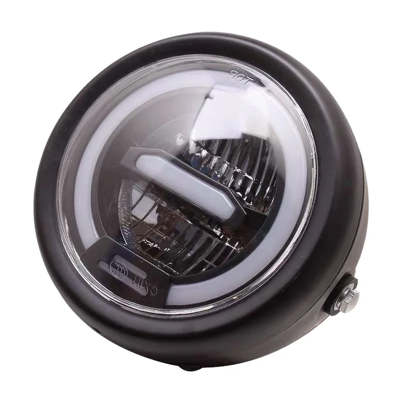 6' 12v Bright Drl Led Motorcycle Headlight Headlamp Head Light For Motorcycle Cafe Racer