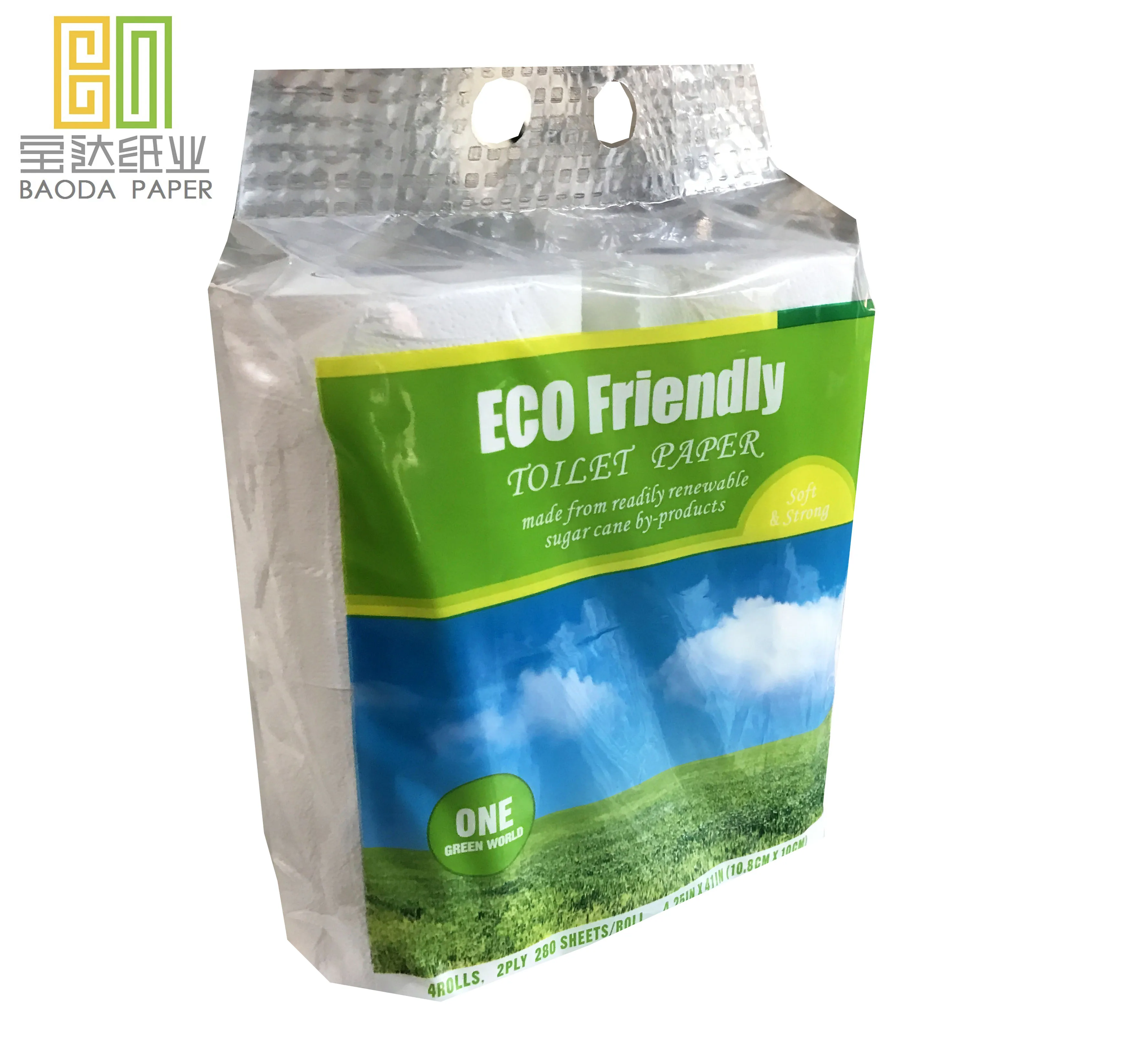  Top Quality Customized logo 3ply 4 rolls 250 sheets tissue paper toilet roll in