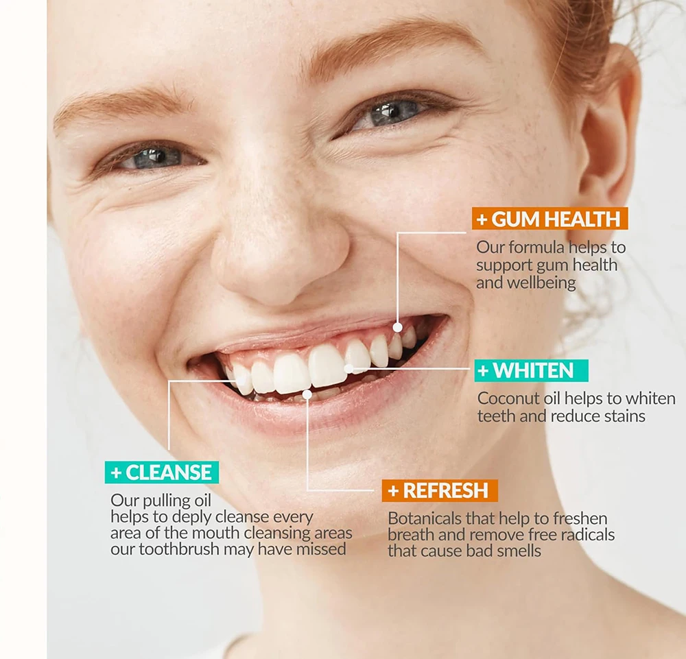 Wholesale Natural Oral Care Mouthwash Private Label Teeth Whitening Coconut Mint Pulling Oil Mouth Wash For Mouth Gum Health