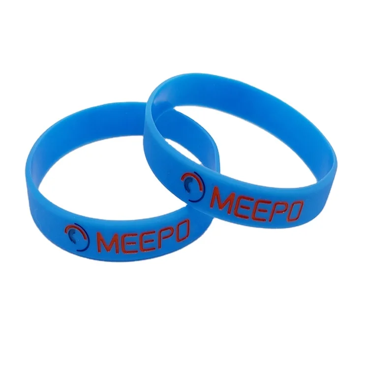 Custom Flag Silicone Bracelet Wristband Debossed Logo Custom Personalized Bracelet