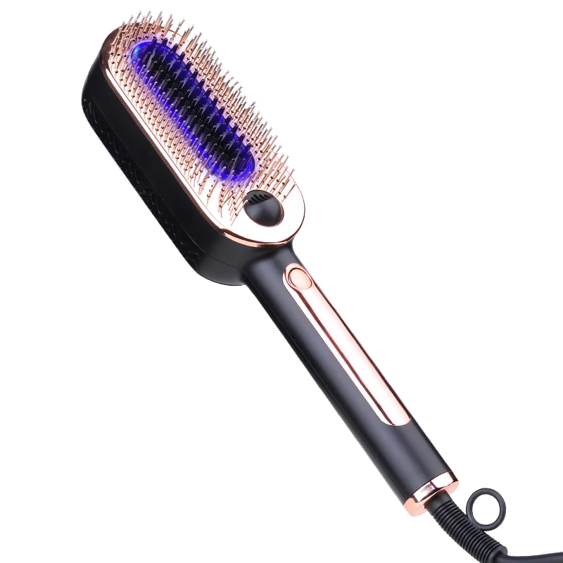 Cold Brush Professional Negative Cold Wind Comb Hair Straightener Brush Ice Therapy Wet Dry Hair Straightener Brush
