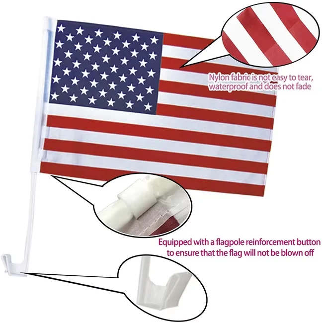 Super Cheap Wholesale Custom NFL Car Window Flag Custom 30*45cm Durable Wind Resistant Washington Commanders Car Flag