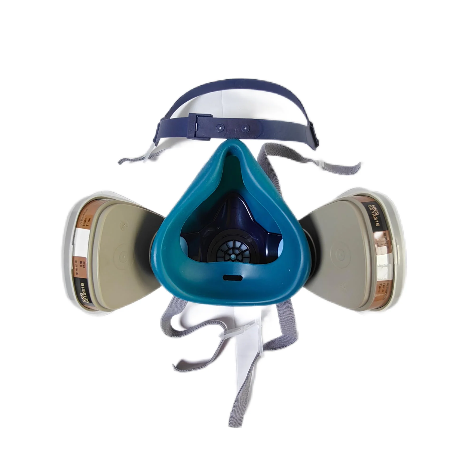 Factory sells half face breathing gas mask Chemical respirator safety mask with double filter
