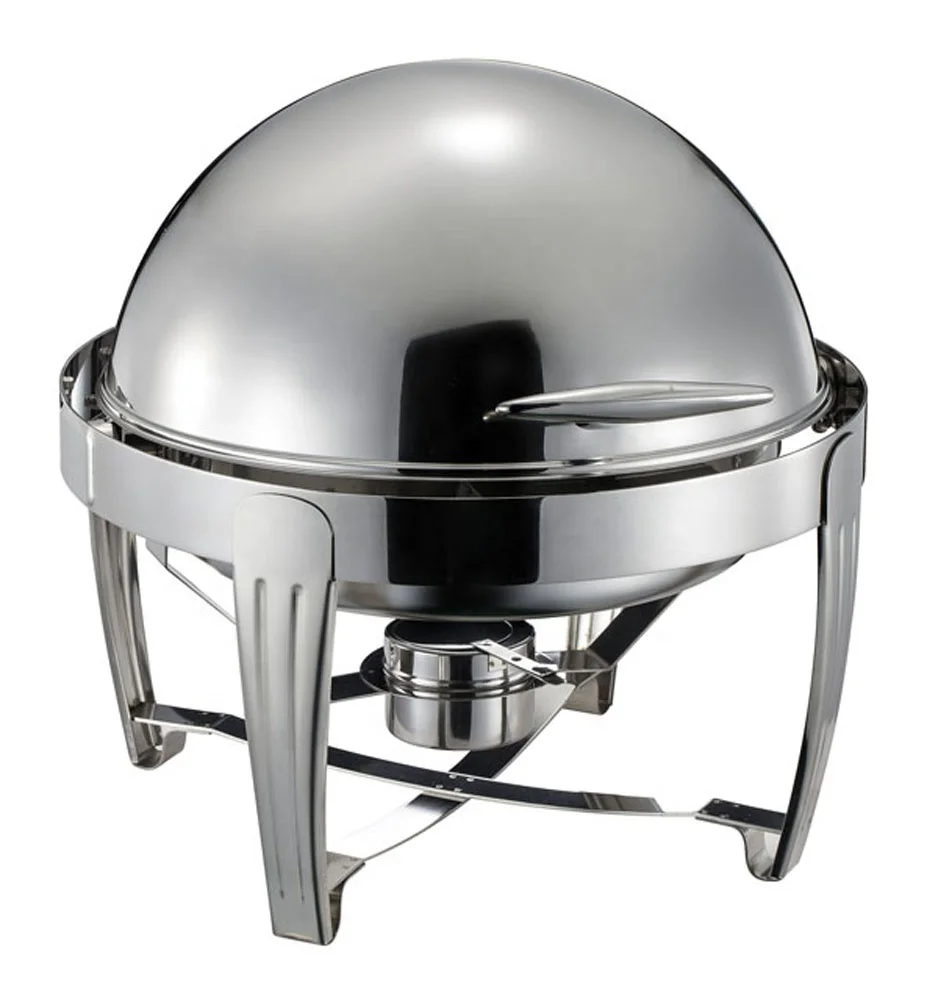 America Market hot sale Electronic Polish 6L Round Roll Top restaurant use luxury  buffet food warmer