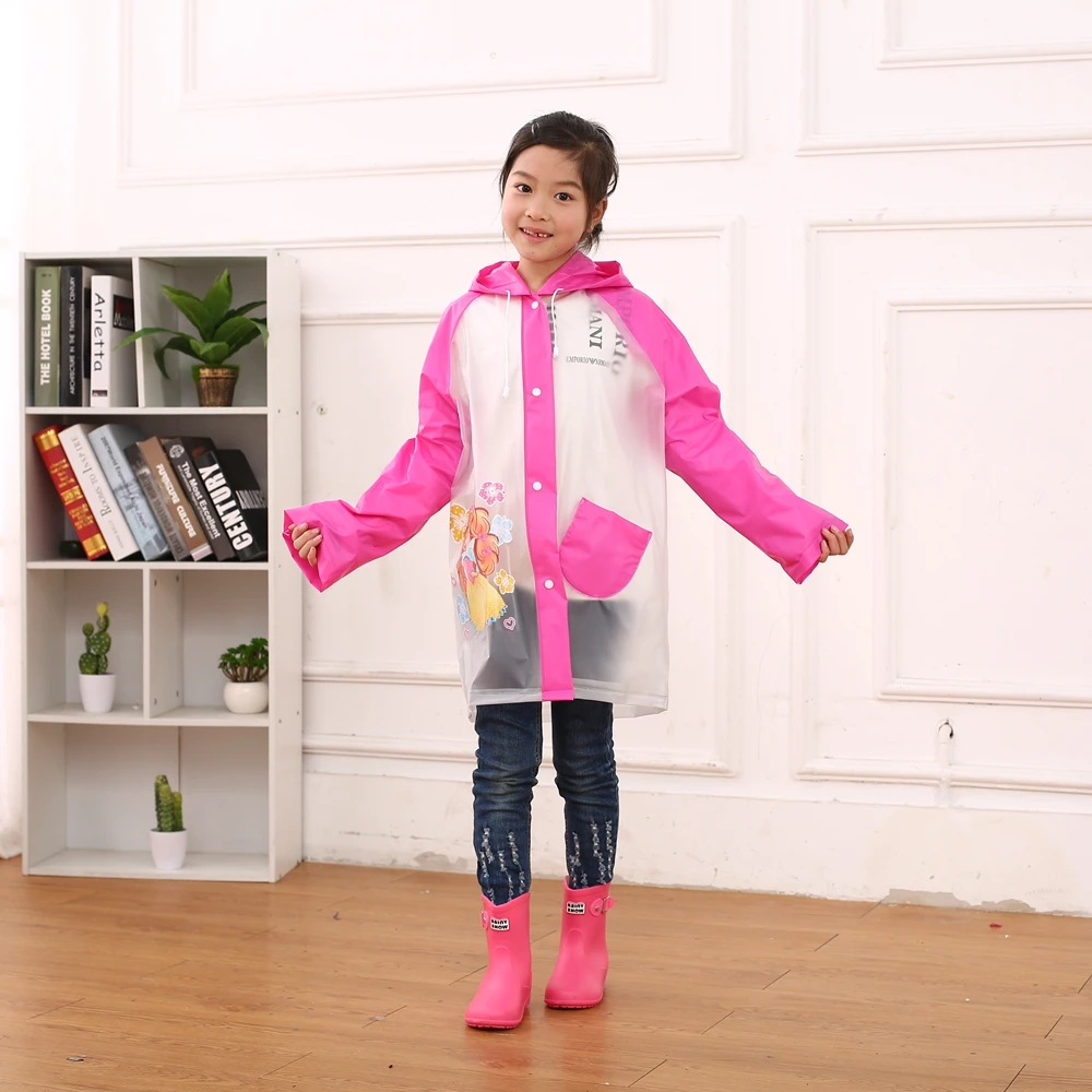 School bag Protecting PVC Raincoat for Children