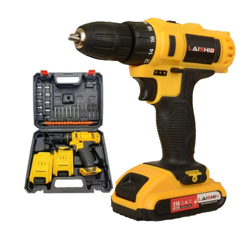 TIAIS T6016 Professional Power Tools High-quality Led Light Lithium-Ion Battery 21V Cordless Drill