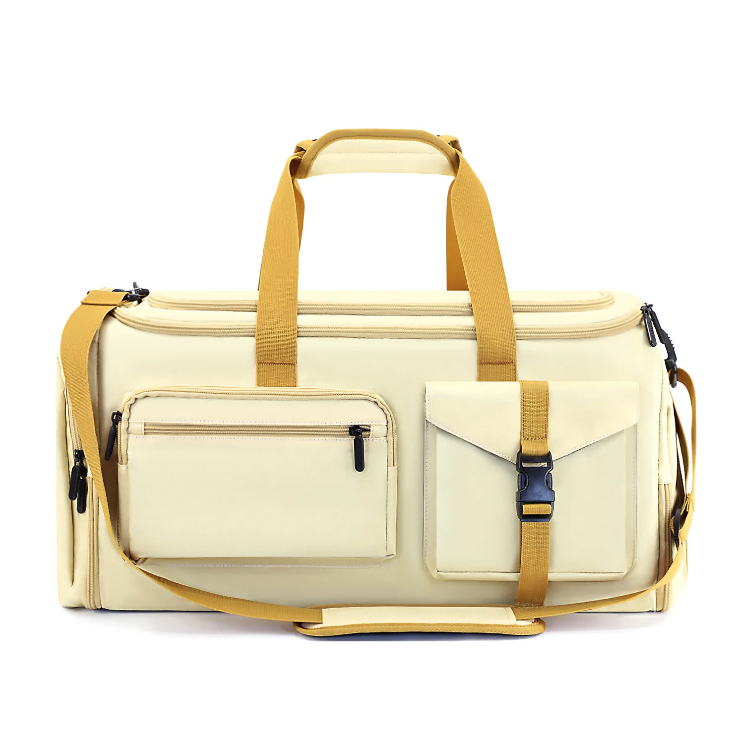 Unisex Custom Sports Duffel Bag Weekender Luggage Sleeve with Single Shoes Pocket PU Fitness Gym Travel Bag for Storage