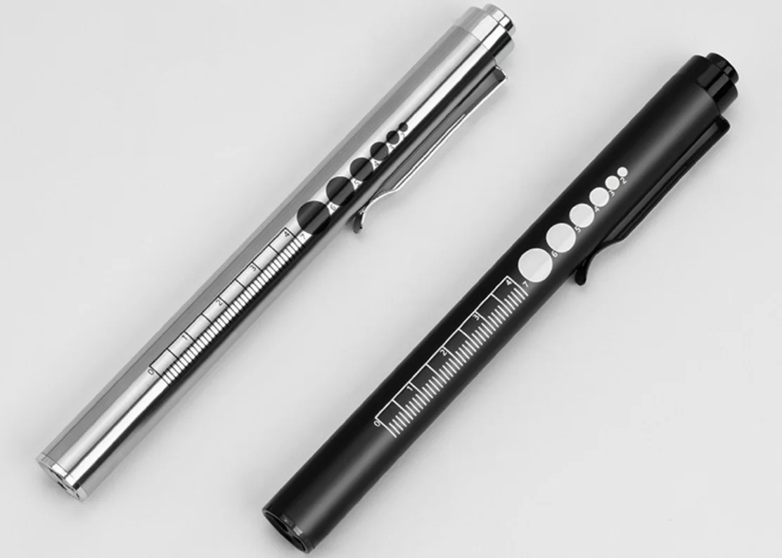 2 LEDs White +Yellow Type C USB Recharging Penlight Pocket Clip Pen Light Mini Nursing Flashlight LED Torch Lamp