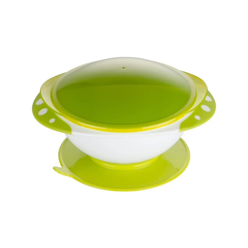 Multicolor Suction Bowls Plastic Lid for Baby and Toddlers BPA Free Food Grade Silicone Infant Dinnerware Bowl Feeding Supplies